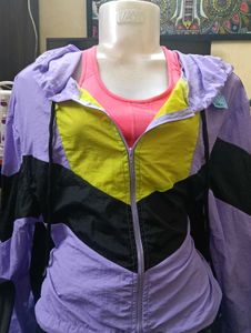 Colorblock Hooded Windbreaker Jacket