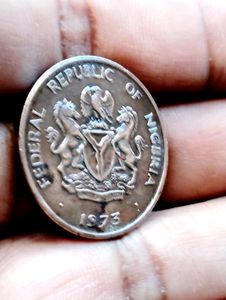 Year 1973 Nigerian Coin One Kobo