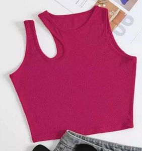 Cut-Out Ribbed Tank Top