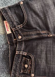 True Religion Black Washed Denim Jeans