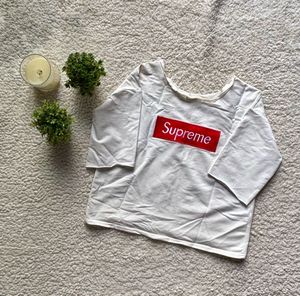 White Supreme Logo T-Shirt