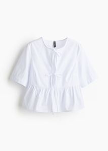 front poplin blouse