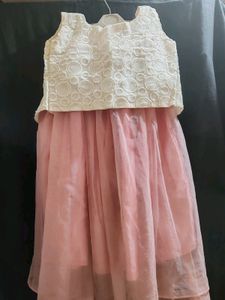 Crop Top With Tule Skirt For Girls