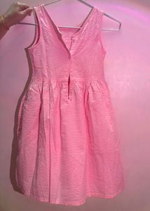 H&amp;m Pink Seersucker Dress
