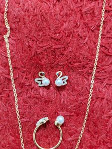 Swan Pearl Jewelry Set