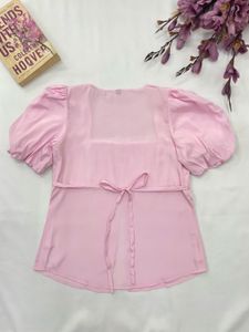 Chic Pink balloon Sleeve Top. Please all pictures