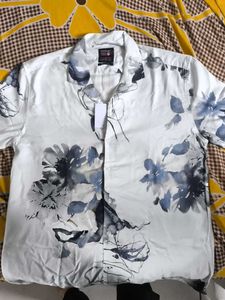 Men's Floral Print Short Sleeve Shirt