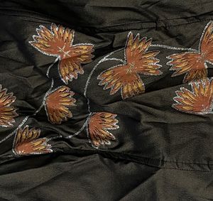 Green Corset Top With Embroidery