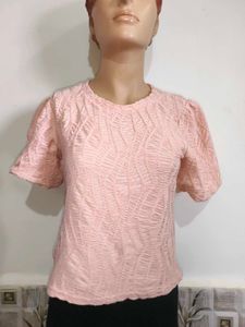 Chic Puff Sleeve Textured Top Size M-L 34"-38"