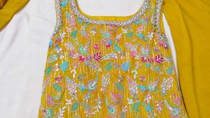Embroidered Yellow Lehenga Choli Set