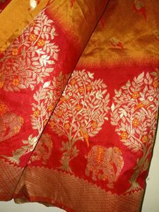 Red Banarasi Silk Saree