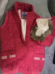 Red Hooded Padded Vest