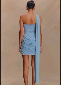 Elegant One-Shoulder Ruched Mini Dress
