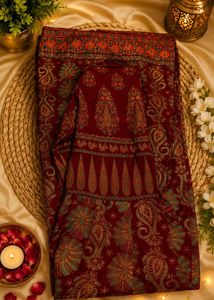 Maroon Printed Anarkali Kurta / Long Dress