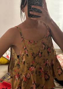 Floral Print Spaghetti Strap Top
