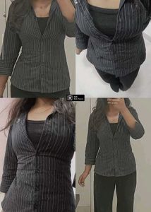 Chic Striped Button-Up Blouse