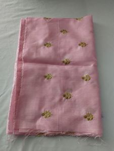 Pink Embroidery Unstitched Material (Women)