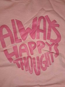 Pink "Always Happy Thoughts" Sweatshirt