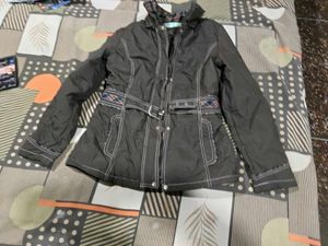 kids winter Jacket dress with belt attache