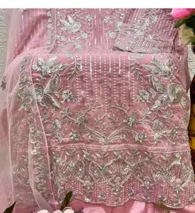 Stunning Grey Embroidered Kurta Set