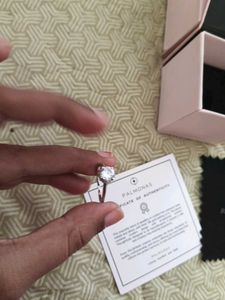925 silver Palmonas Diamond Ring with Certificate