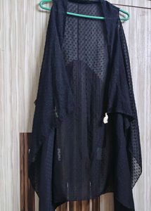 Sheer Black Embellished Dupatta