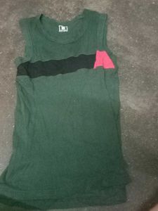Green Sleeveless Tank Top