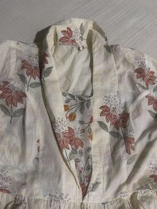 Floral Print Cotton Kurta