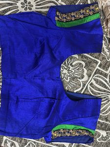 Magenta Saree with Intricate Gold &amp; Blue Embroider