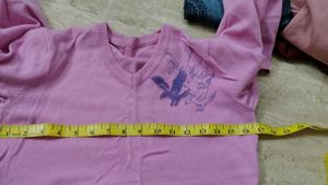 Pink V-Neck Knit Sweater