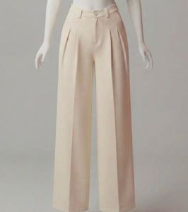 Stylish Beige Wide-Leg Trousers