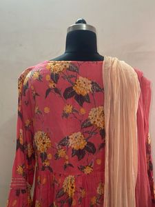 Floral Print Kurta Set with Dupatta