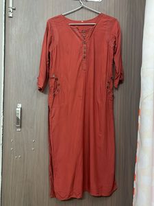 Red Cotton Kurta for small &amp; medium