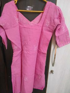 💗 Pink Embroidered Kurta Pant Set 💗