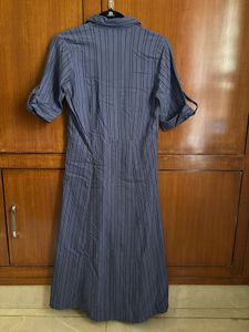 Stylish Blue Striped Maxi Dress