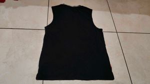 Men's Black Sleeveless T-Shirt