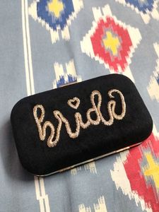 Bride Embroidered Clutch