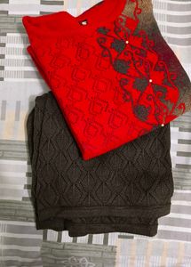 Red Woolen Set