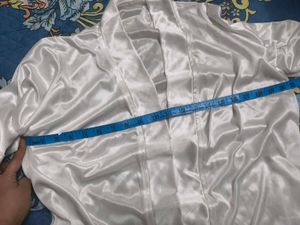 Silky White Robe for women in free size