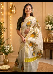 Nritya Rekha Kasavu Saree