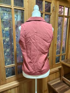 Women's Belted Sleeveless Blazer