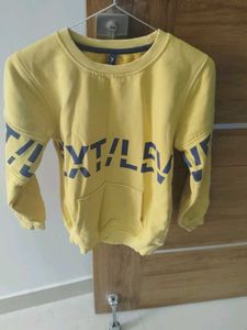Yellow Graphic Print Sweatshirt