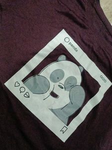 Cute Panda Graphic T-Shirt