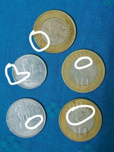 Extra Metal Error Coins 5 Piece