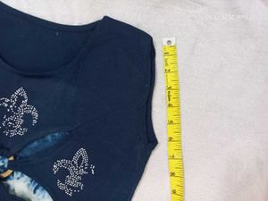 Stylish Blue Sleeveless Top