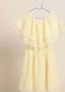 Ruffled Tiered Yellow Top