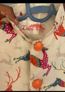 Printed Festive Waistcoat