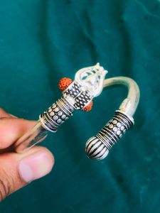 🔱 Trishul Kada Pure Silver (wt:32.650g)