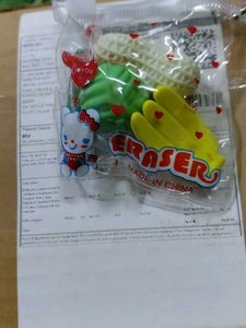 Cute Fruit & Food Eraser Set