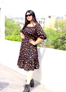 Cute Printed One Piece Dress 👗